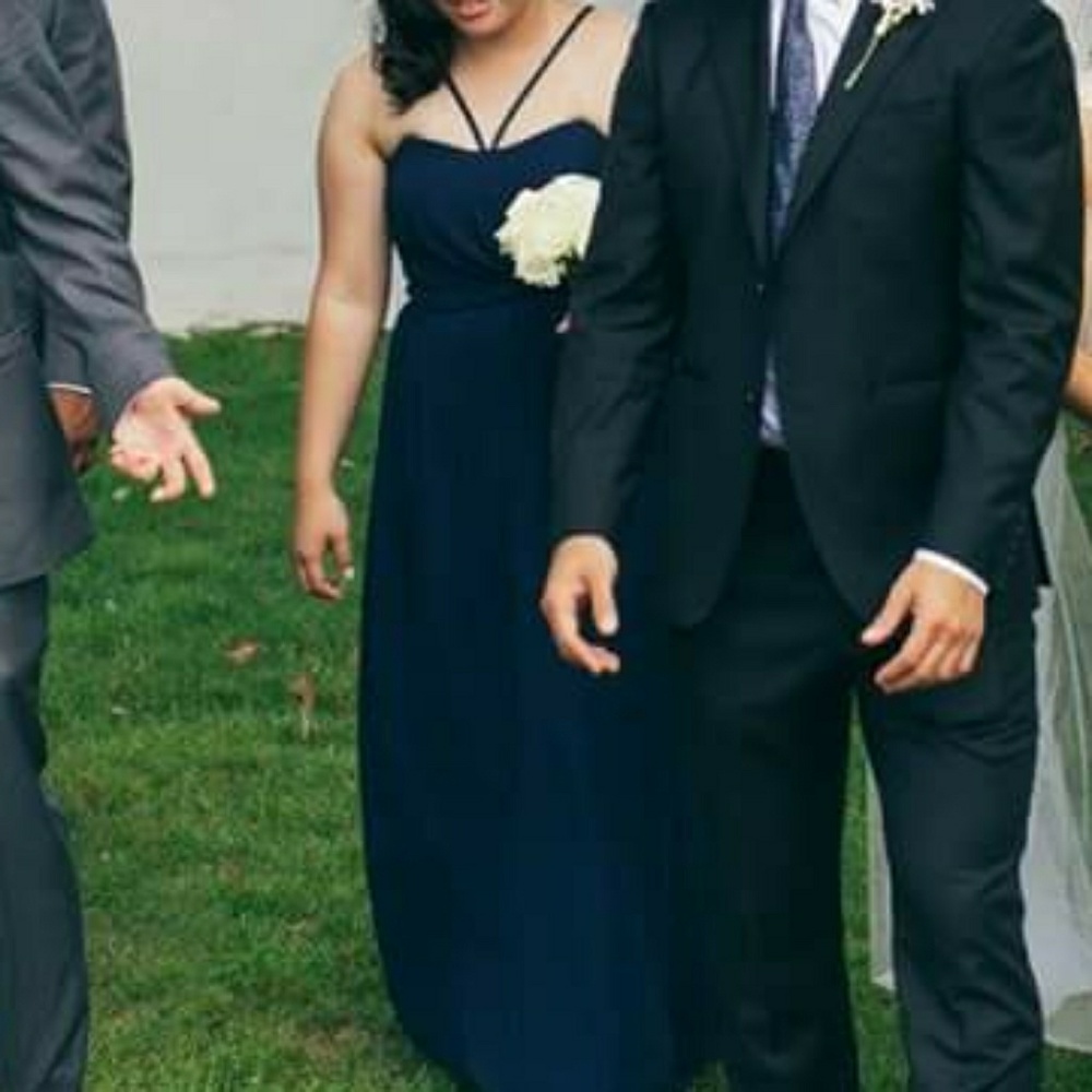 Navy blue Alfred Angelo size 10 bridesmaids dress